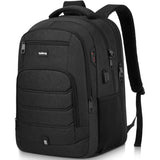 kadilong Large Laptop Backpack Men Book Bag with USB Charging Port Business Travel Anti Theft Durable,Water Resistant College Computer Bag Fits 17.3 Inch Notebook for Teenage Boys,Black