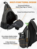 MYQ MOYAQI Disc Golf Bag with 10-12 Capacity, Backpack Retriever Holder and Storage Pockets, Padded Adjustable Strap Back Panel, Lightweight Durable(Grey) (MYQ-A02Y210010-Grey)