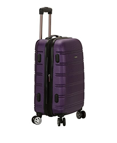 Rockland Melbourne Hardside 3 Piece Expandable Spinner Wheel Luggage Set, (20"/24"/28"), Purple