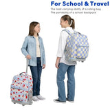 J World Sundance Laptop Rolling Backpack for Girls Boys. Roller Bookbag with Wheels, 20 Inch, Navy