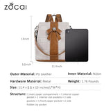 ZOCAI Backpack Purse for Women Fashion Backpack Purses PU Leather Daypacks Anti-Theft Shoulder Bag Satchel Purse(Brown)
