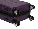 Rockland Melbourne Hardside 3 Piece Expandable Spinner Wheel Luggage Set, (20"/24"/28"), Purple