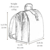Time Resistance Leather Backpack for Men and Women - Business Rucksack Laptop Bag (Green)