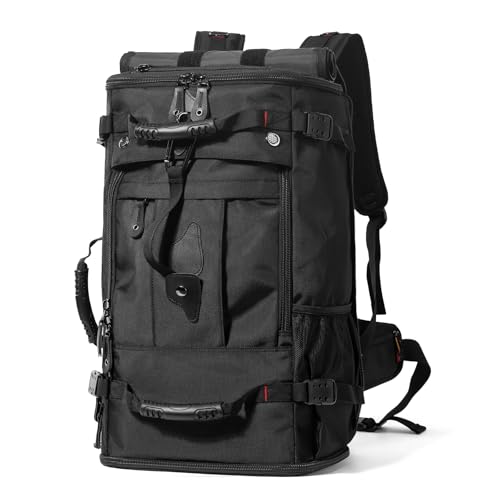 YOUMIAN Large Capacity For Travel Hiking Sports Carry On Backpack Durable Convertible Duffle Bag Laptop airplane (Black, 60L-Large | Backpacks4Less