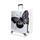 World Traveler VentureX Medium Checked Luggage, Hardshell Suitcase With Spinner Wheels - Butterfly