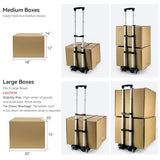 Sutekus Folding Hand Truck and Dolly 110-lbs Lightweight Portable Luggage Cart for School Travel Office Moving (Black)