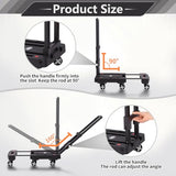 GtIiFmTe Foldable Hand Truck, Lightweight Luggage Cart for Airport Car Seat