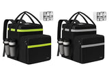 Ytonet Food Delivery Bag, Expandable Insulated Food Delivery Backpack Black and Grey