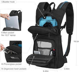 NOOLA 3L Hydration Backpack, Water Backpack with TPU Water Bladder, Tactical Hydration Pack for Men Women, Molle Water Backpack for Hiking, Biking, and Hunting, Black