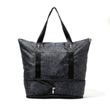 Baggallini Women's Carryall Expandable Packable Tote, Midnight Blossom