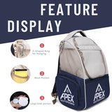 Apex Outdoors Disc Golf Bag, Large Disc Golf Backpack Holds Over 21 Discs