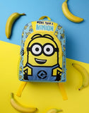 Minions Dave Boys Blue Yellow Backpack Rucksack Adjustable Straps Character Print School Sports Bag Organised Storage