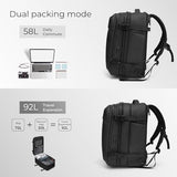 UMydeal Rolling Vacuum Backpack, Travel Compression Suitcase with Hinomoto Wheels, USB C Ports, Anti-Theft Lock, 70L Expandable Waterproof Laptop Bag for Flight, Business & Trips