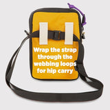 Topo Designs Mini Shoulder Bag - Over the Shoulder Bag for Daily Carry Essentials, Fanny Pack Carry Option, Bike Light Attachment Loop, Designed in Sunny Colorado (Ash Green)