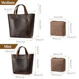 S-ZONE Leather Mini Crossbody Tote Bag Satchel Top-Handle Handbags Shoulder Purses with Inner Pouch