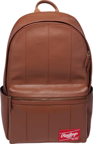 Rawlings | Leather Backpack Collection | Genuine Leather | Brown | 12" W x 17.5" H x 5" D