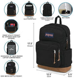 JanSport NCAA Officially Licensed Backpack, Tennessee Volunteers, Right Pack with Padded 15-Inch Laptop Sleeve, Spacious Computer Bag, Durable Daypack with Bottle Pocket & Haul Handle, Black