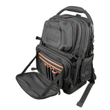 Klein Tools 55485 Tool Bag Backpack, Durable Electrician Backpack with 48 Pockets for Hand Tools, Waterproof Bottom, Removable Carrier