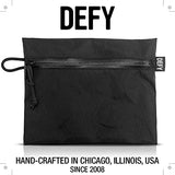 DEFY Project X-Pac Travel Pouch | Lightweight Nylon Organizer Pouch For Accessories | Premium Tech Wallet | Water Repellent Travel Organizer (Large, Black)