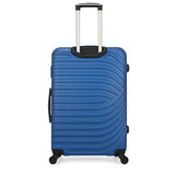 World Traveler VentureX Medium Checked Luggage, Hardshell Suitcase With Spinner Wheels - Dejuno Blue