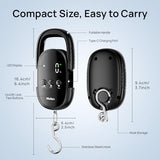 Meilen Luggage Weight Scale, 110LB/50KG Digital Fishing Scale with Portable Hanging, Suitcase Baggage Scale with Hook, Type-C Charging, LED Screen, Black (1)
