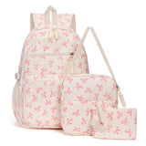 Cute Coquette Bow Backpack for Girls 3 Piece Set Laptop Daypack