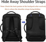 VECKUSON 30L Carry-On Backpack - TSA Approved for Flights, RFID Anti-Theft, Fits 17.3" Laptop, 19.7x13x6in, Heavy-Duty Weekender for Men/Women (Black)