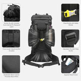 IX INOXTO 85L Lightweight Internal Frame Hiking Backpack for Men Women, Waterproof Travel Camping Backpack with Rain Cover (Black)