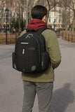 Eastsport Extra Large Backpack Expandable Oversized For Travel Hiking Work Camping Sports Outdoors With Drawstring Bag 18x13.5x9.5 Mochila De Viaje Black