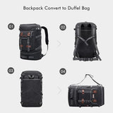 WITZMAN Canvas Travel Backpack Large Laptop Bags Convertible Shoulder Rucksack Toiletry Bag for Men Large Capacity Hanging Dopp kit