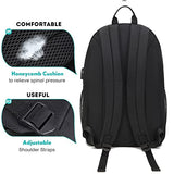 Pawsky School Backpack for Boys Kids Backpack Kindergarten Elementary Middle School College Book Bags with Lunch Box and Pencil Case, Waterproof Travel Back Pack Laptop Backpack (Black)