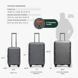 Traveler's Choice Pagosa Hardshell Expandable Luggage with Spinner Wheels, Gray, 2-Piece Set (22/27)