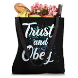 Hymns of Grace: Trust and Obey Christian Faith Gospel Praise Tote Bag