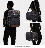 WITZMAN Canvas Backpack Large Carry On Travel Backpack Fit 18 inch Laptop for Men Women Sling Bag Convertible Crossbody Vintage Chest Bag