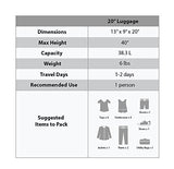 Rockland Vision Hardside Spinner Wheel Luggage, Love, Carry-On 20-Inch