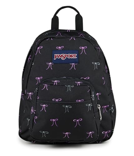JanSport Half Pint Mini Backpack, 10.2 L - Durable Mini Bag Purse with Adjustable Shoulder Straps, Single Main Compartment, Zippered Stash Pocket, Bad Bows