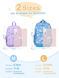 VASCHY Kids backpacks, 16in Water Resistant Backpack for Preschool/Primary/Elementary School Bookbag for Girls with Tablet Sleeve Blue Daisy