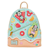 Loungefly Disney: Mickey and Minnie - Adjustable Shoulder Straps - Beach Fun Mini Backpack - Great for Kids & Adults - Collectible Bags