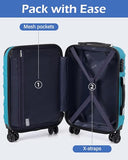 Coolife Hardside ABS Luggage, TSA Lock, Spinner Wheels, 24in Checked