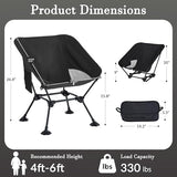 Cuzobro Ultralight Camping Chair,Compact Folding Chair with Anti-Sinking Large Feet and Storage Bag,Lightweight Backpack Chair for Naturehike,Travel,Beach,Hiking