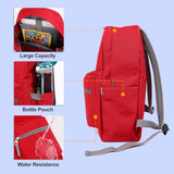 Tilami 20L Basic Backpack,17 inch Laptop Backpack for Travel,Water Resistant Bookbag,Red