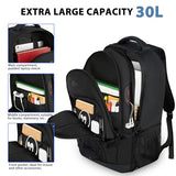 Goloni Travel Backpack, 17 Inch Laptop Backpack for Men Women, Business Backpack with Luggage Strap,Black