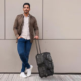 Dejuno 20-inch Carry-on Rolling Duffle Bag - Charcoal