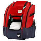 MVP Disc Sports Voyager Slim Backpack Disc Golf Bag (Red)