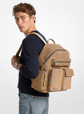 Michael Kors Hudson Cargo Backpack, Nickel-Tone Hardware/Husk