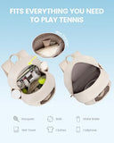 Sucipi Professional Tennis Bag with Shoes Compartment, Stylish Quilted Tennis Backpack, Water Resistant Tennis Racket Bag for Women Men, Suitable for Tennis, Pickleball and Badminton