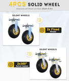 Hotel Luggage Cart, 1300LBS Load Capacity Bellman's Cart with 8" Wheels, Brushed Stainless Steel Commercial Grade Hotel Luggage Trolley with Grey Carpeted Deck for Hotels (Gold/42''L x 26''W x 74''H)