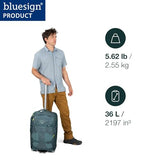 Osprey Farpoint Fairview 36L Wheeled Travel Pack - Carry On Luggage with Wheels - Rolling Backpack Travel Bag, Cascade/Torrent Blue