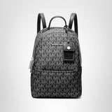 Michael Kors Sable Extra Small Covertible Messenger Backpack, Silver-Tone Hardware/Tonal MK Signature Nylon/Black