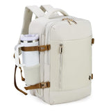 Swissdigital Design Travel Laptop Backpack for Women, 36l Carry On Backpack with USB Charging Port, RFID Protection & Wet-Dry Separation, TSA Friendly Fits 16 Inch Laptop, Beige Brown | SD1749-07